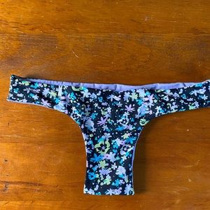 Purple Reversible Floral Bottom
